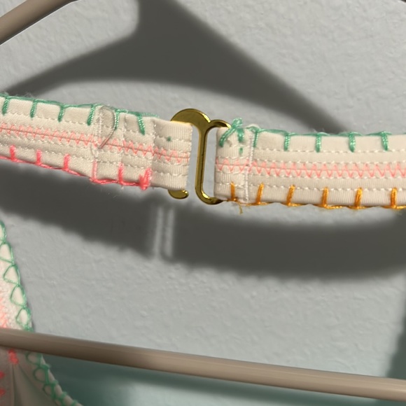 SO Teal Halter Swim Suit Too, Size Juniors Large - Picture 4 of 8